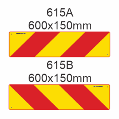 Medium Striped Rear Marking Plates 615A + 615B