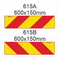 Medium Striped Rear Marking Plates 615A + 615B