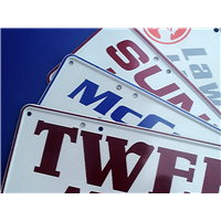 Embossed Number Plate