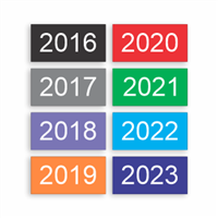 Year Number Stickers