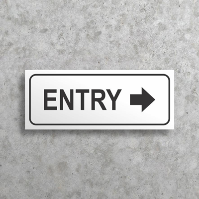 Entry Contact Sign Entry Signs