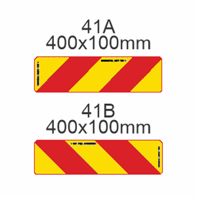 Small Striped Rear Marking Plates 41A + 41B