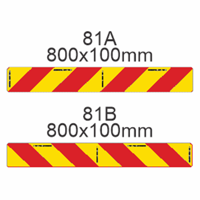 Striped Rear Marking Plates 81A + 81B