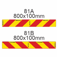 Striped Rear Marking Plates 81A + 81B