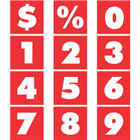 Pricing Number Stickers