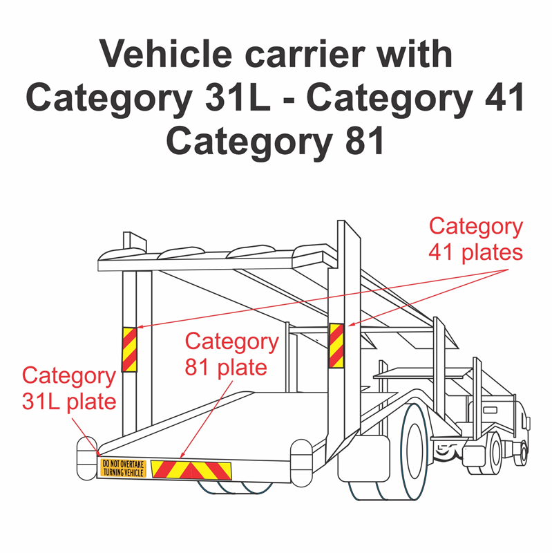 Striped Rear Marking Plates 81C
